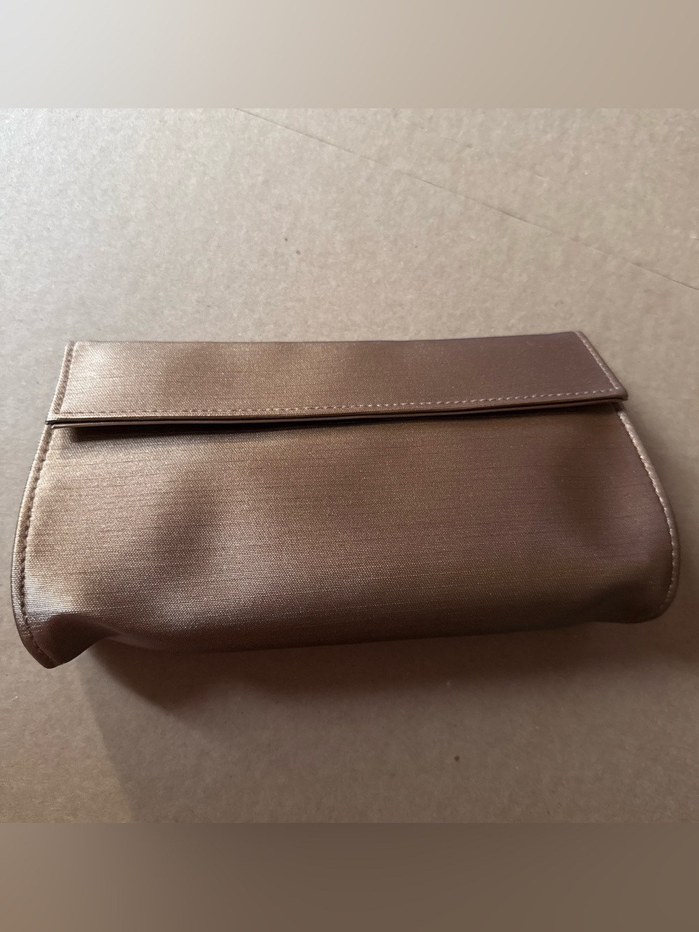 Estee Lauder Gold Cosmetic Bag 8" X 4”